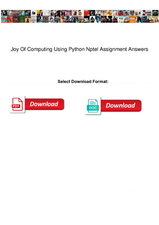 python assignment answers