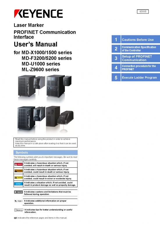 picture1_Controller Pdf 192363 | Keyence Md U Series Laser Marker Profinet Communication