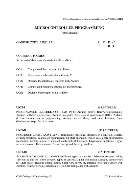 picture Software Engineering Course Pdf 191100 | Microcontroller Programming15 16