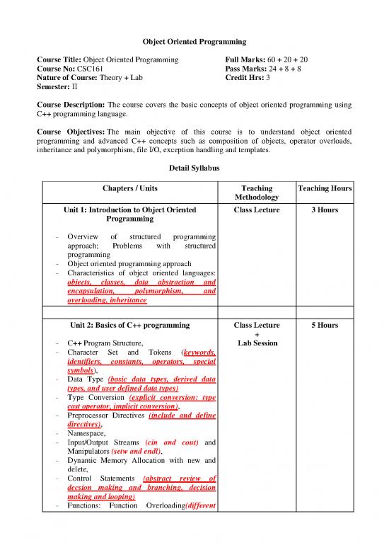 picture1_Programming Methodology Pdf 192183 | Object Oriented Programming  Csc161