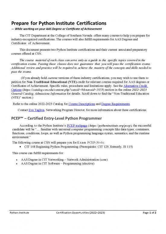 picture_Python Topics Pdf 190922 | Prepare For Python Institute Certifications 2022 23