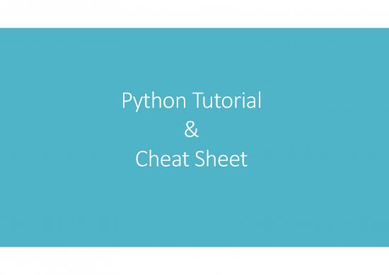 picture1_Python Syntax Cheat Pdf 191631 | Python Tutorial (2)