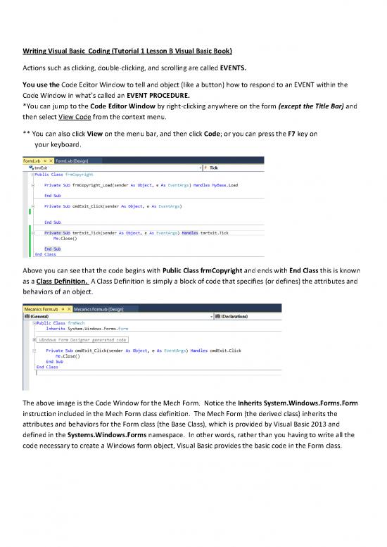 picture Tutorial Pdf 190723 | Visual Basic Notes About Lesson B Tutorial 1