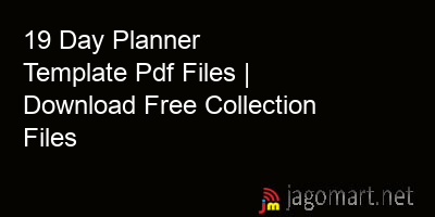 picture 19 Day Planner Template Pdf Files | Download Free Collection Files