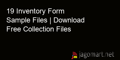 picture 19 Inventory Form Sample Files | Download Free Collection Files