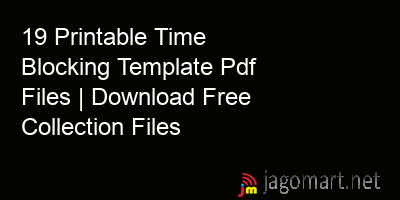picture 19 Printable Time Blocking Template Pdf Files | Download Free Collection Files