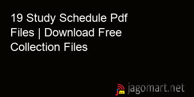 picture 19 Study Schedule Pdf Files | Download Free Collection Files