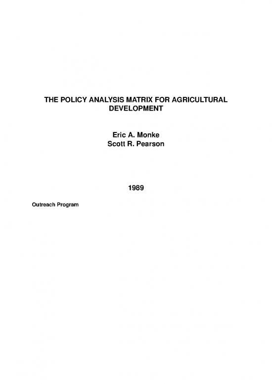 picture Policy Analysis Matrix 193342 | 03 3 Pambook