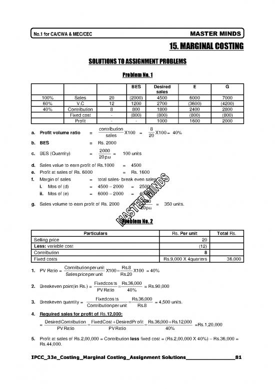 picture_Marginal Costing Problems And Solutions Pdf 193184 | 15 Marginal Costing
