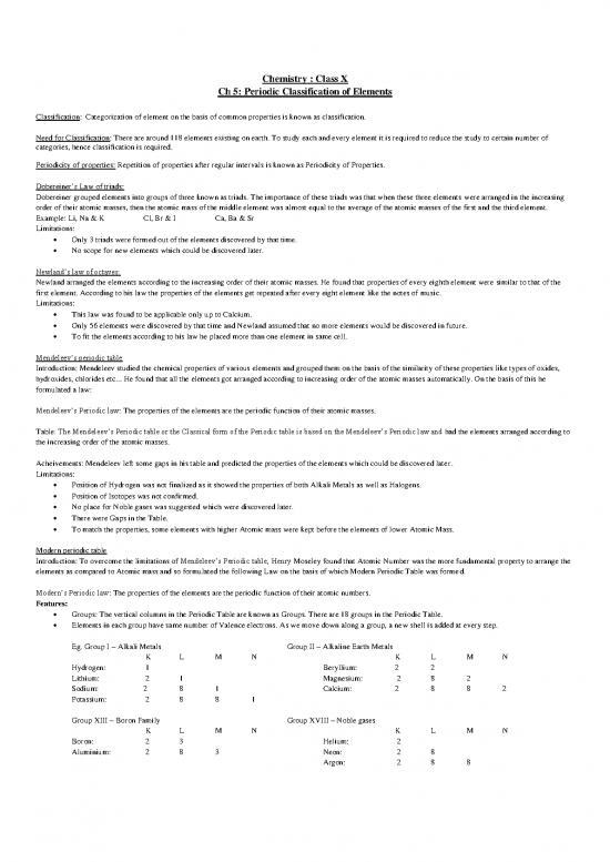 picture Periodicity Of Elements Pdf 195565 | 1assignment~25 31 2018class   X (ch 5 Periodic Table)