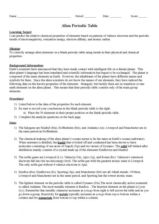 picture_Pdf Printable Periodic Table 195451 | Alien Periodic Table   H   Google Docs