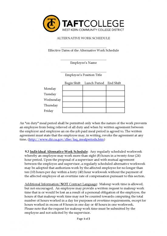 picture1_Work Schedule Template Pdf 193923 | Alternative Work Schedule Template Lunch