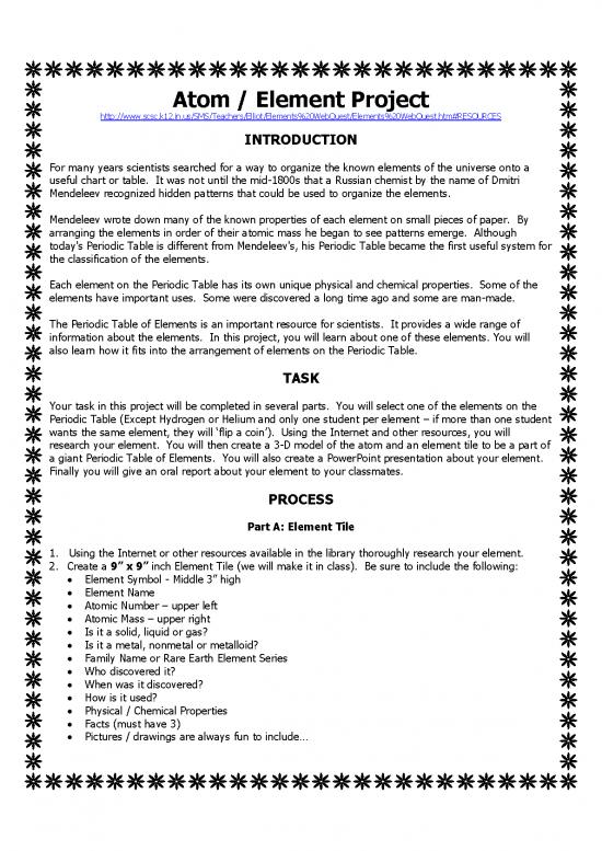 picture Pdf Printable Periodic Table 195190 | Atom Element Project