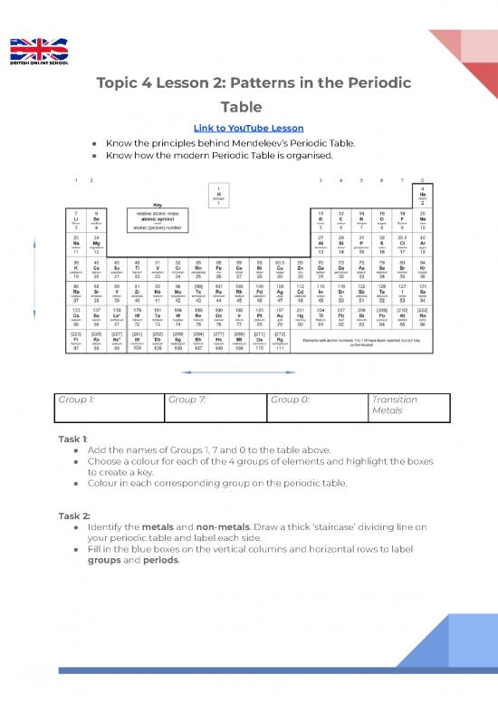 picture1_Pdf Printable Periodic Table 194899 | Free Resources Science Year8 Lesson2 Worksheet