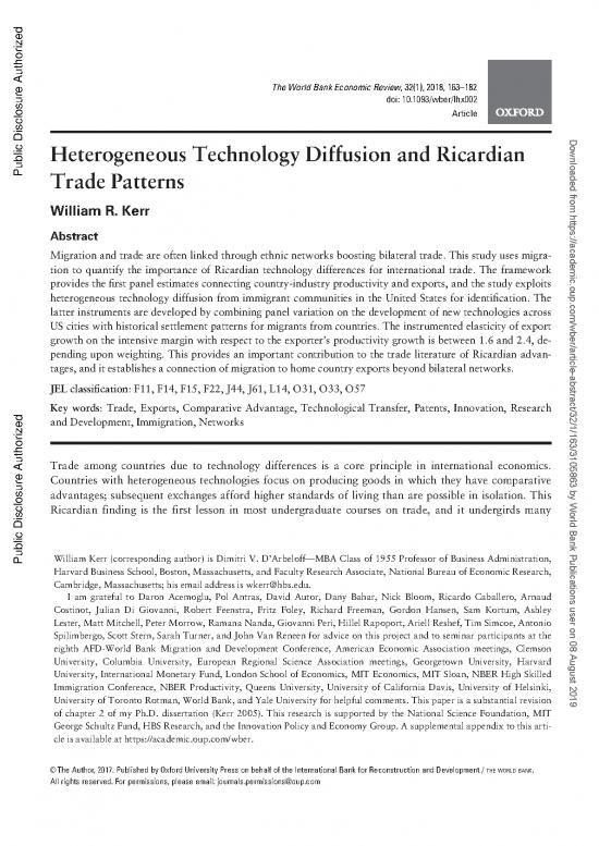 picture_Academic Pdf 193068 | Heterogeneous Technology Diffusion And Ricardian Trade Patterns