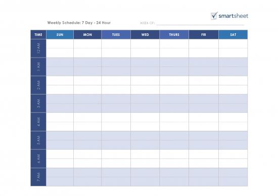 picture Weekly Schedule Printable Pdf 193913 | Ic Work Personal Planning Printable Weekly Calendar Template Landscape Pdf