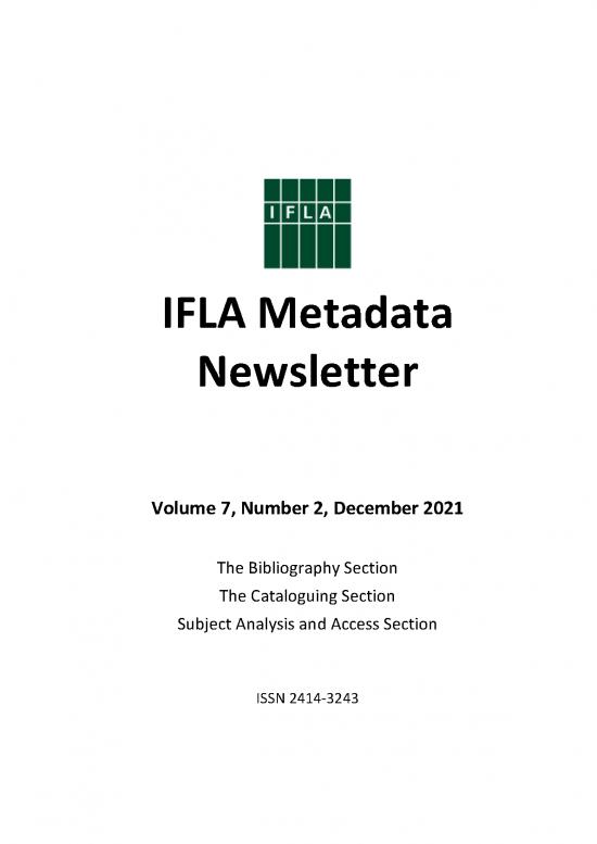 picture_Ifla Metadata Newsletter December 2021