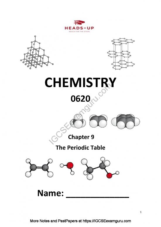 picture1_Pdf Printable Periodic Table 195008 | Igcse Chemistry A  Notes Chapter 9   The Periodic Table