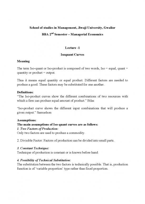 picture Production Pdf 193434 | Isoquant Curves And Economies Of Scale   Managerial Economics   Bba 2nd Sem