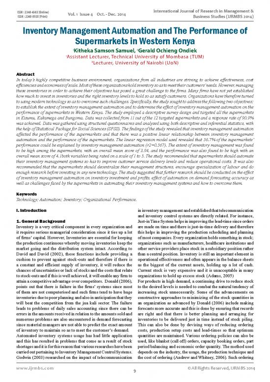 picture Inventory Management Pdf 194188 | Kitheka And Ondiek