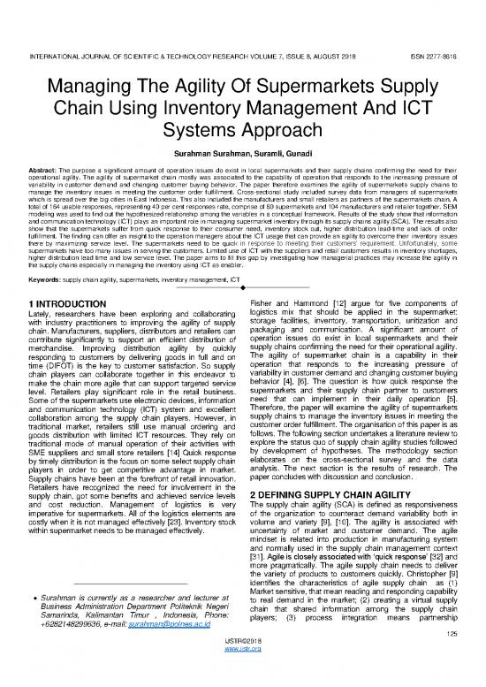 picture Inventory Management Pdf 194316 | Managing The Agility Of Supermarkets Supply Chain Using Inventory Management And Ict Systems Approach