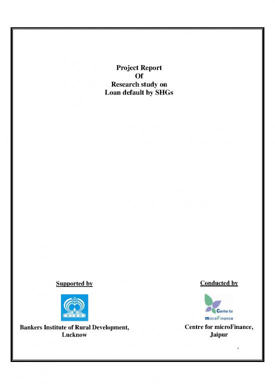 picture1_Sample Project Report For Bank Loan Pdf 193398 | Mfg En Paper Project Report Of Research Study On Loan Default By Shgs 2010
