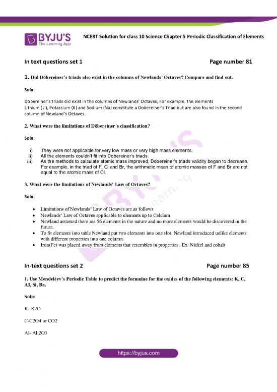 picture_Ncert Solution For Cbse Class 10 Science Chapter 5 Periodic Classification Of Elementdocx