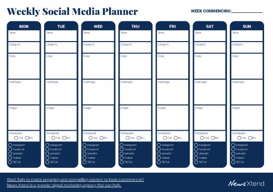 picture1_Pdf Weekly Planner Template 193865 | News Xtend Weekly Social Media Planner Template