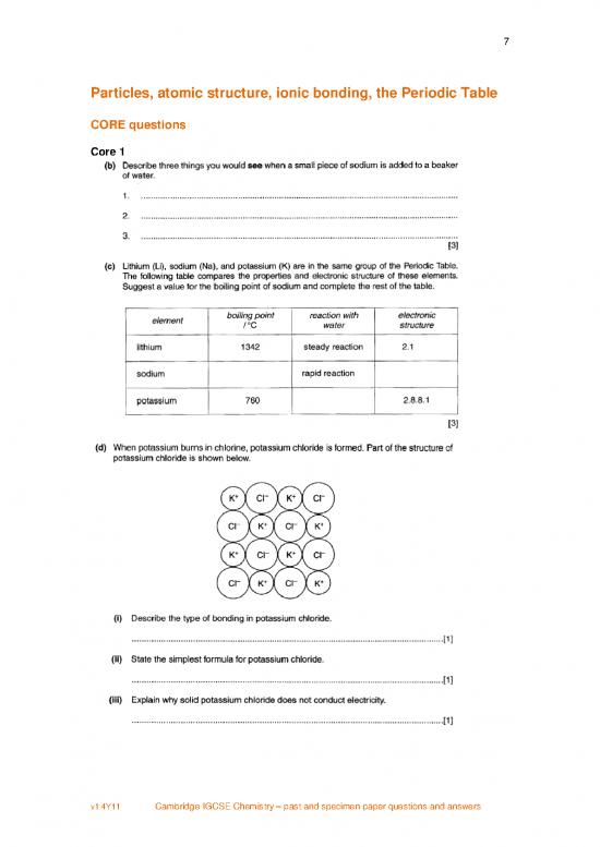 picture1_Pdf Printable Periodic Table 195018 | Particles, Atomic Structure, Ionic Bonding, The Periodic Table Cie Igcse 0620 Ppq