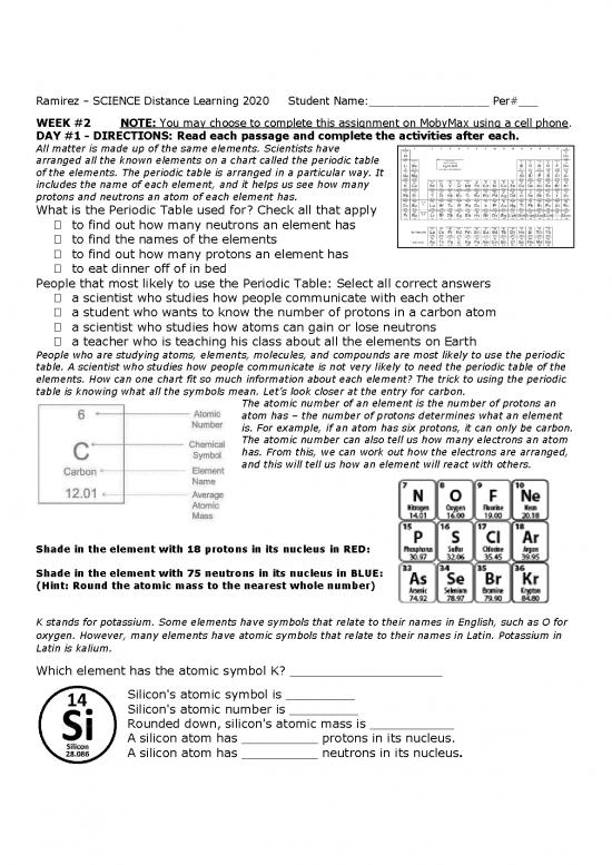 picture Pdf Printable Periodic Table 195136 | Ramirez Sciencegrade8 Paper Week2assignment