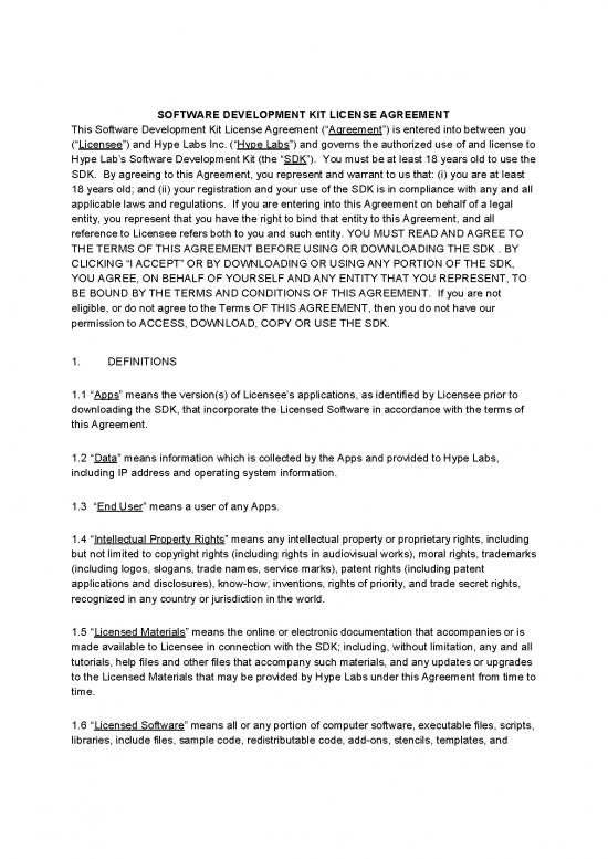 picture Software Development Agreement Pdf 194460 | Sdk License Agreement