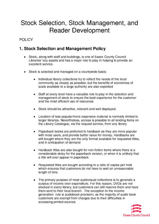picture Stock Management Pdf 194682 | Stock Policy Customer