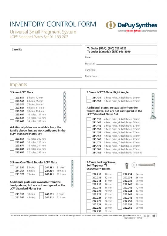 picture_Printable Inventory Form 194327 | Usf Ss Standard Plates Set