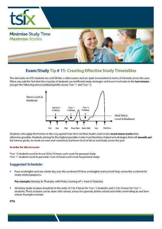 picture1_Vce Tips Effective Study Timetables Final
