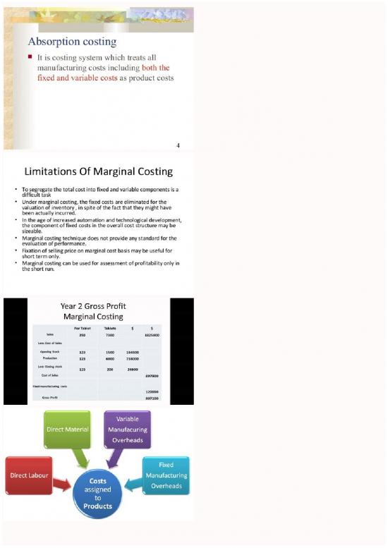 Marginal And Absorption Costing