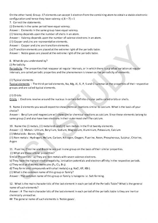 Pdf Printable Periodic Table 195029 Periodic Table Exercise Intext 1