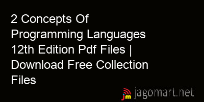 picture 2 Concepts Of Programming Languages 12th Edition Pdf Files | Download Free Collection Files