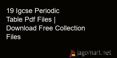 picture 19 Igcse Periodic Table Pdf Files | Download Free Collection Files