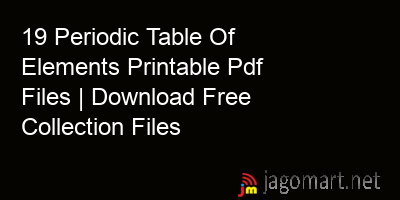 picture 19 Periodic Table Of Elements Printable Pdf Files | Download Free Collection Files