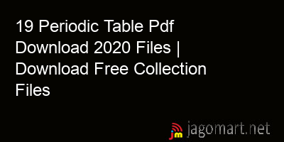 picture 19 Periodic Table Pdf Download 2020 Files | Download Free Collection Files