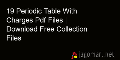 picture 19 Periodic Table With Charges Pdf Files | Download Free Collection Files