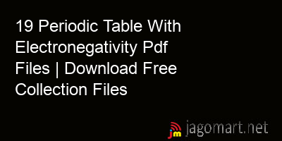 picture 19 Periodic Table With Electronegativity Pdf Files | Download Free Collection Files