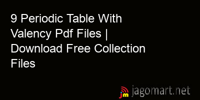 picture 9 Periodic Table With Valency Pdf Files | Download Free Collection Files