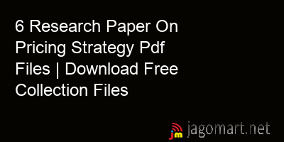 picture 6 Research Paper On Pricing Strategy Pdf Files | Download Free Collection Files