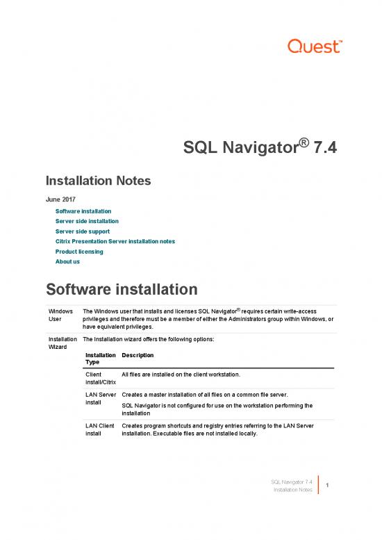 picture_42050 Sqlnavigator 4 Installationnotes