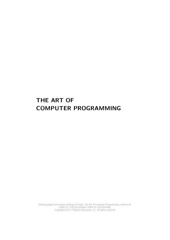 picture_The Art Of Programming Pdf 196215 | 9780201038040 V4a Pages I 16
