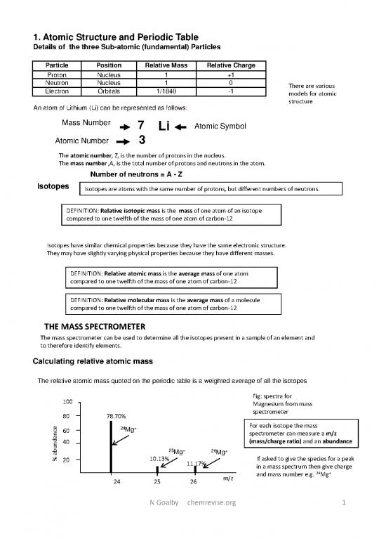 picture1_Periodic Table Printable Pdf 197169 | Atomic Structure And Periodic Table Edexcel