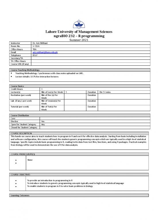 picture_Programming Methodology Pdf 196366 | Bio 232 R Programming   Summer 2021