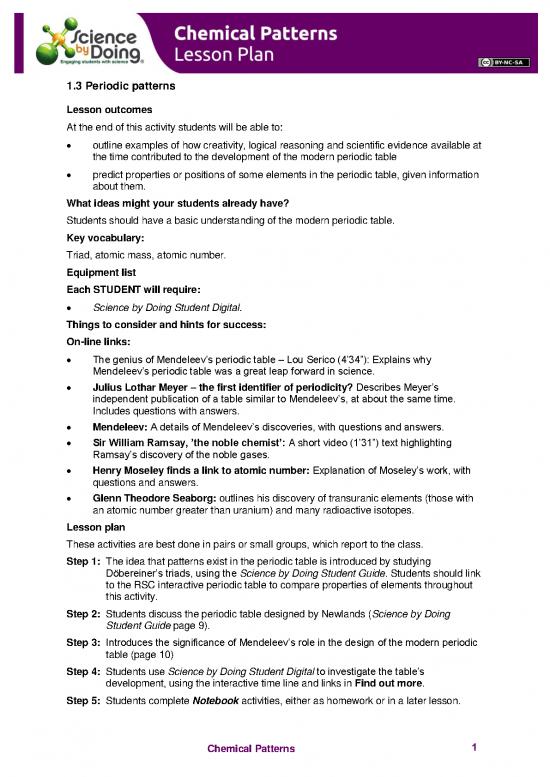 picture Pdf Printable Periodic Table 195616 | Chemical Patterns 3 Lp