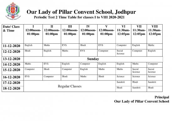 picture Pdf Printable Periodic Table 195839 | Datesheet Of Periodic Test 2mock Test Pre Board   2020 2021